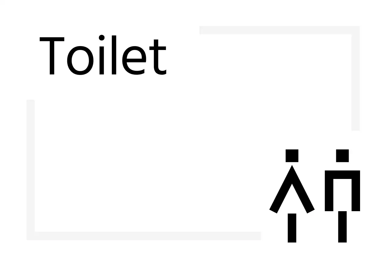 Eenvoudige bewegwijzering met digitaal ogende pictogrammen en plaatshoudertekst