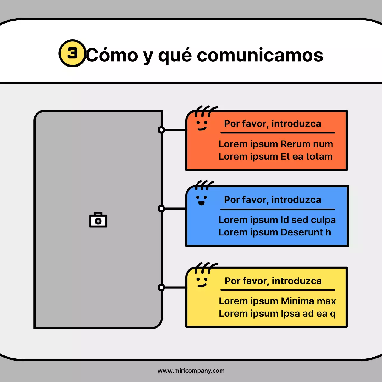 Simpáticas formas de personajes en tarjetas conceptuales naranjas y azulesNoticias Kit