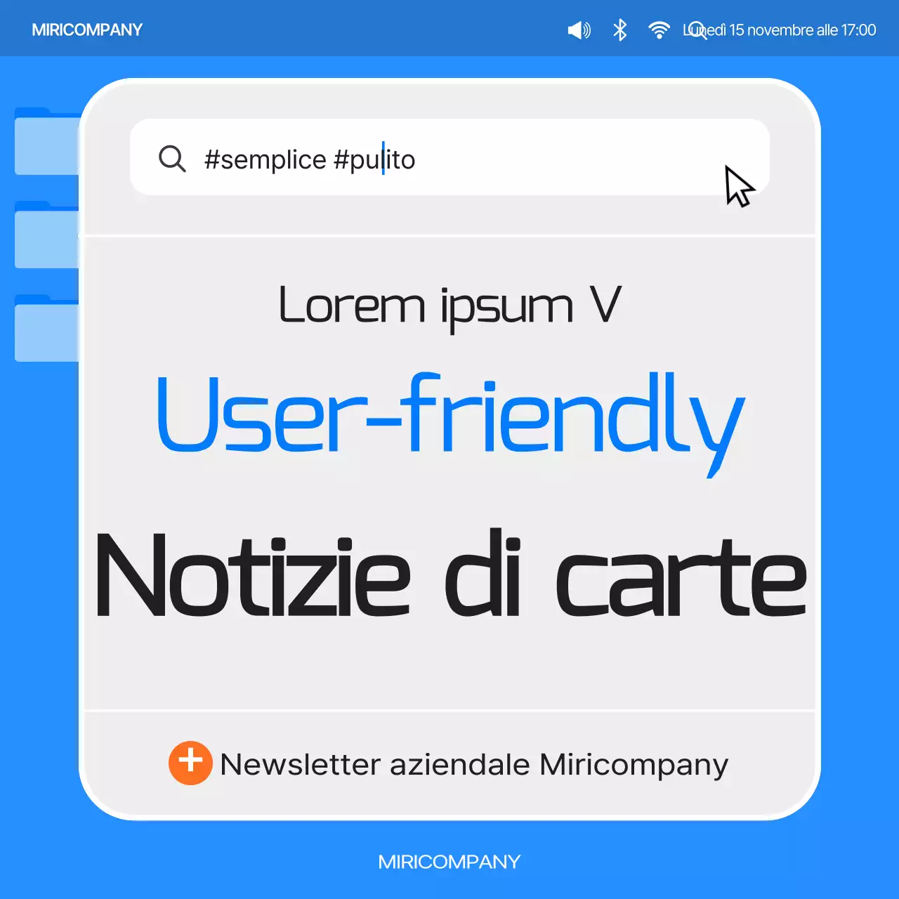 Rapporti semplici dell'interfaccia utente del monitor in blu e arancione