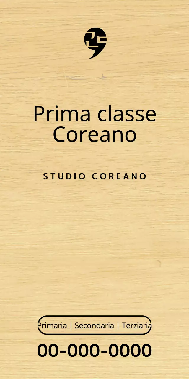 Design di una scuola di lingue con un logo semplice e nero