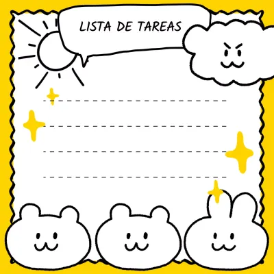 Notas Post-it con simpáticos personajes dibujados a mano