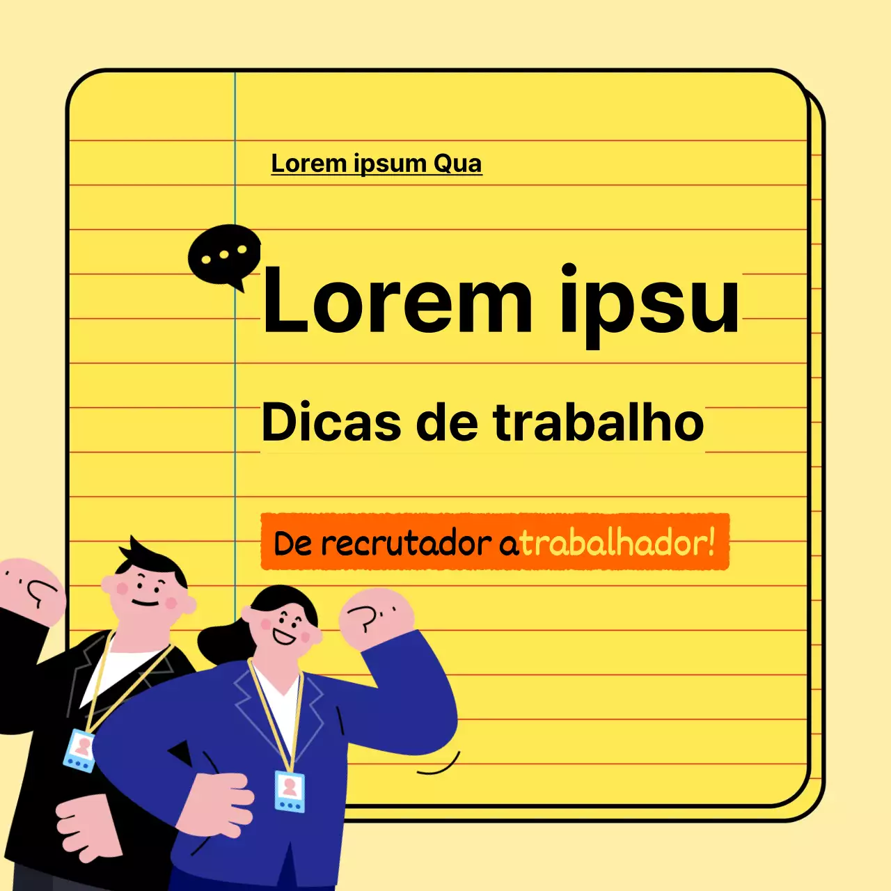 Dicas básicas e modernas sobre a vida na empresa para novos contratados em amarelo e azul claro Materiais de formação