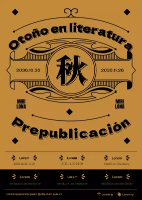 Revistas editoriales de otoño con un diseño limpio, despejado y tradicional en marrón y negro