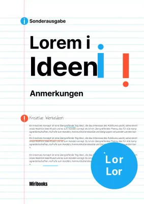 Ideenzettel Strategievorschlag mit Typografie