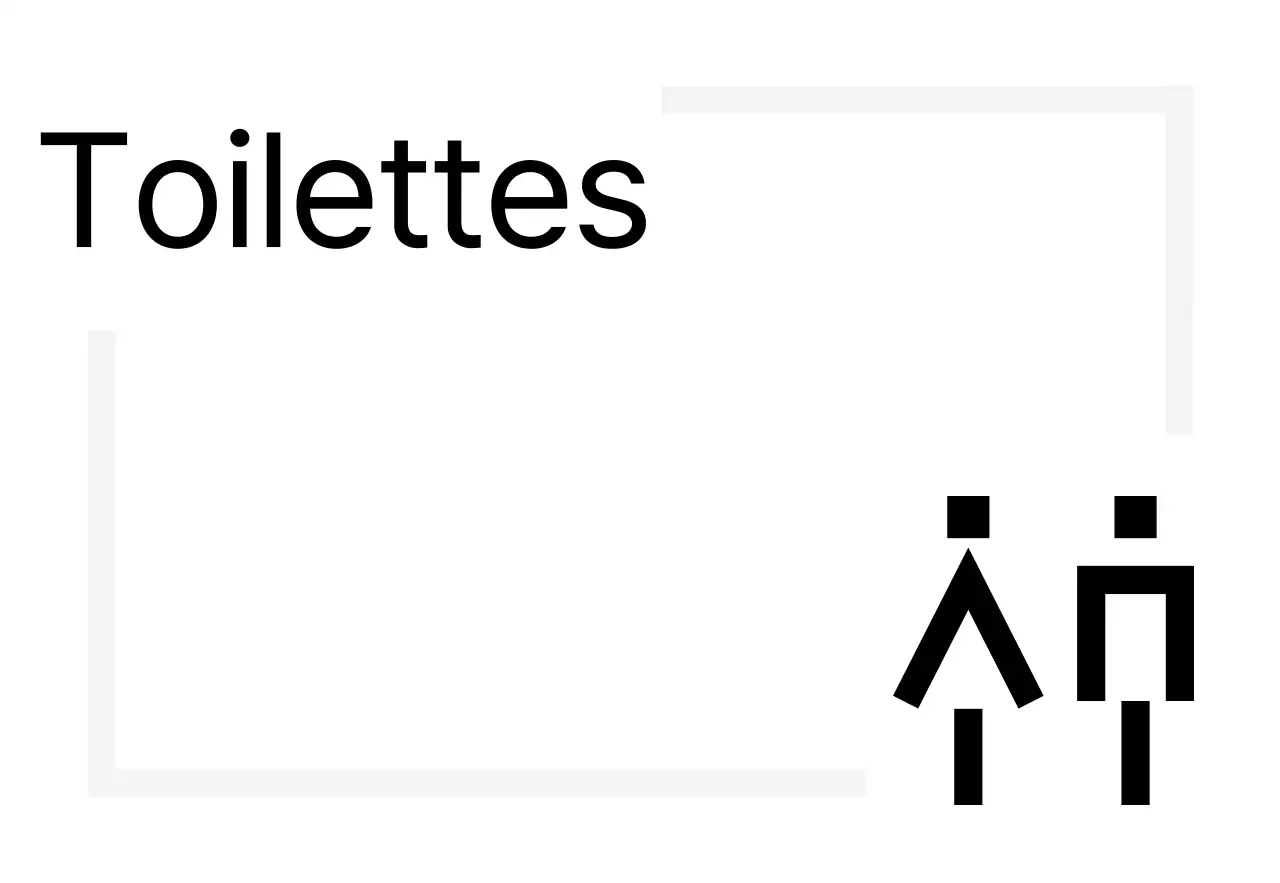 Signalisation simple avec des icônes d'aspect numérique et des textes de remplacement