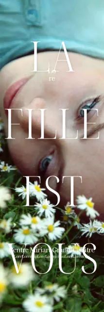 Un film théâtral avec une photo émotionnelle de la femme principale et une mise en page avec une police de caractères propre et audacieuse.