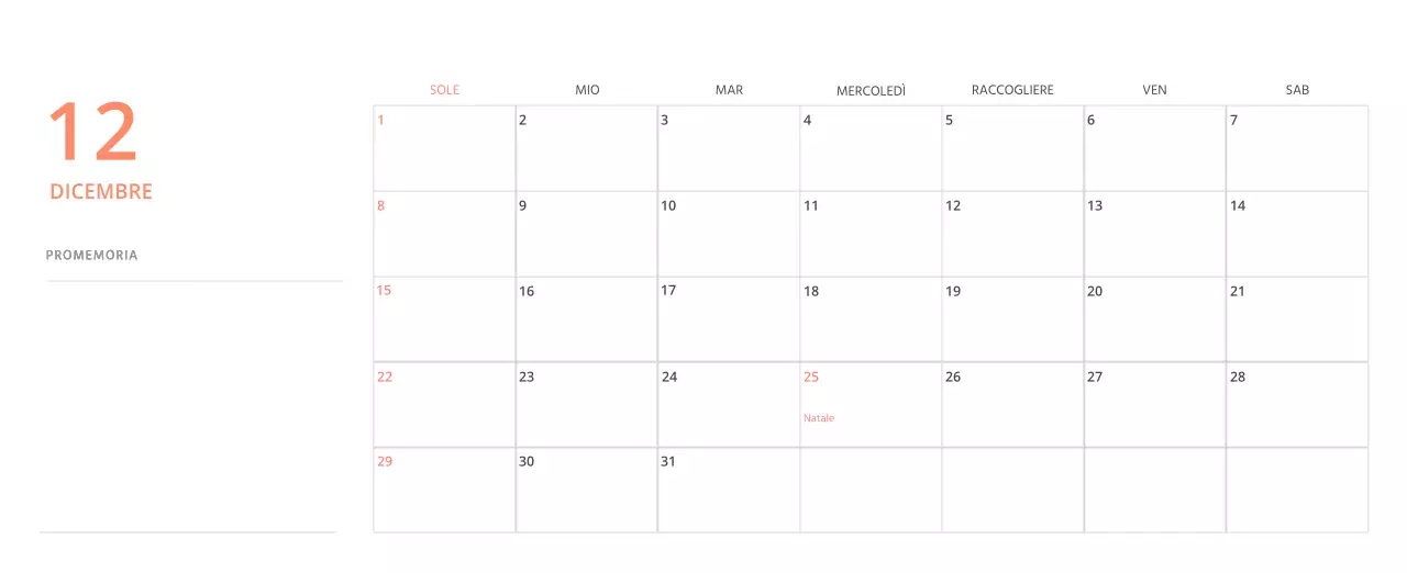 Simpatico calendario da tavolo illustrato verde a tema famiglia