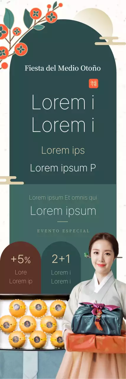 Evento de pedido anticipado del set de regalo Chuseok verde