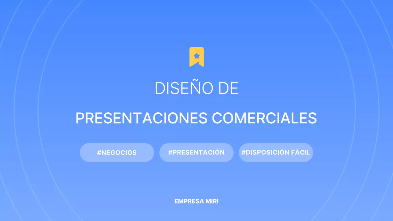 Una sencilla presentación empresarial en azul y amarillo