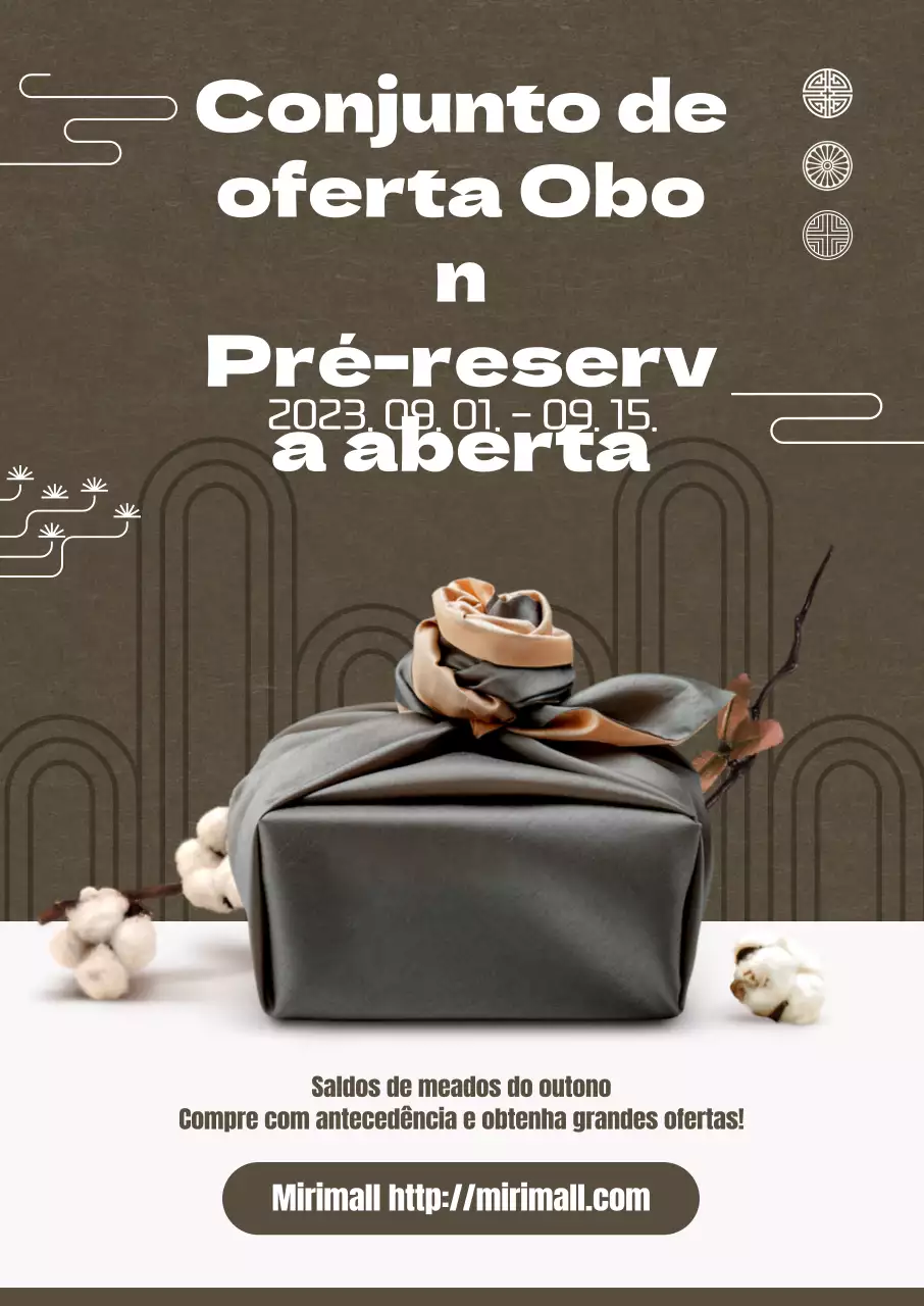 Pré-encomenda de conjuntos de oferta Chuseok com um luxuoso fundo castanho