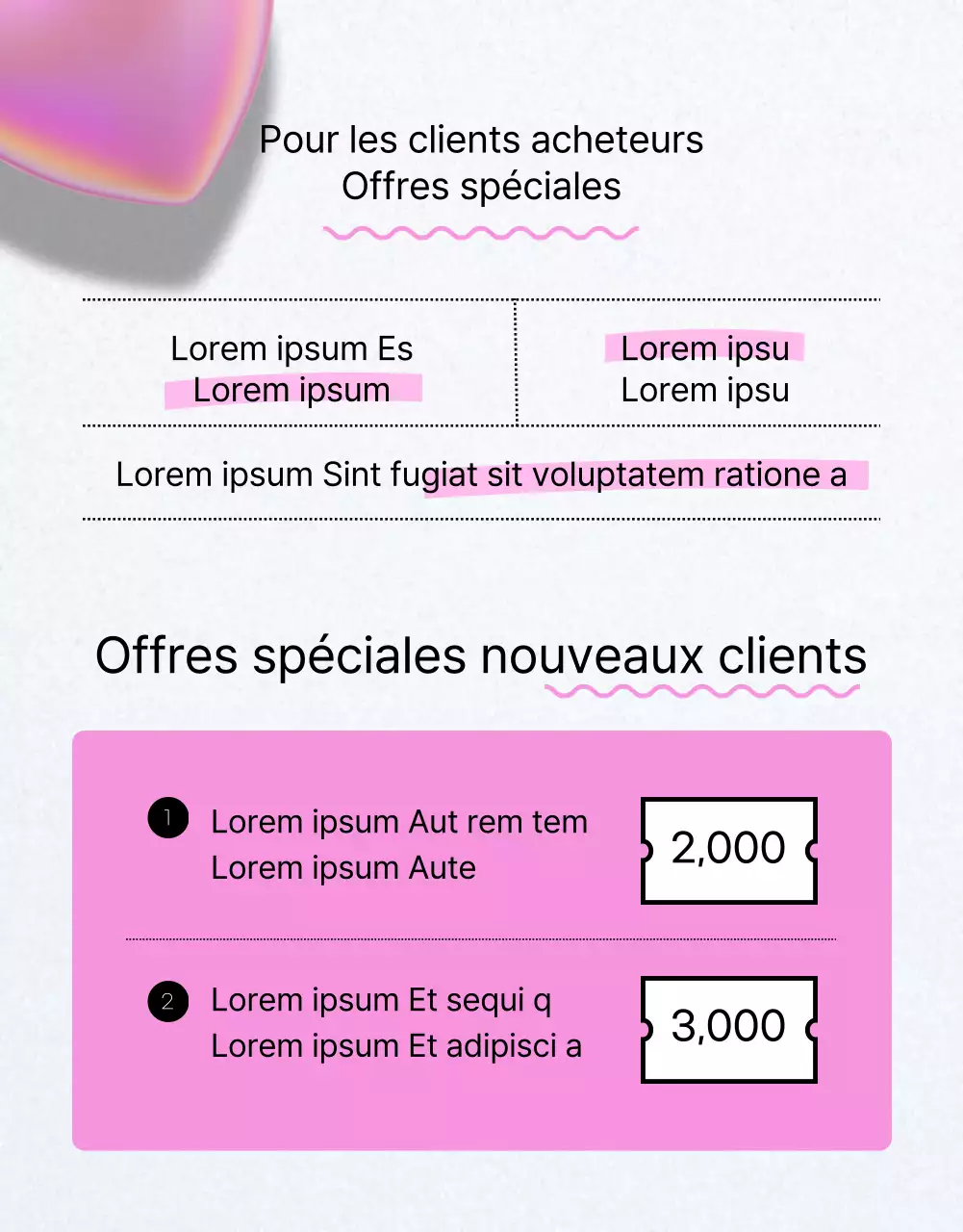 Événement de rentrée scolaire avec des cœurs 3D noirs et roses