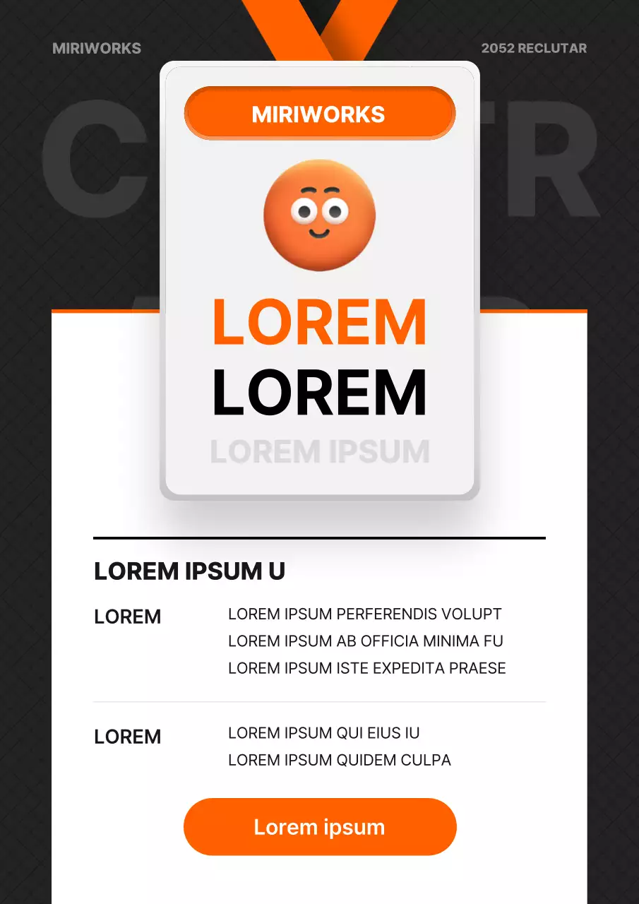 Ofertas de empleo modernas en negro y naranja