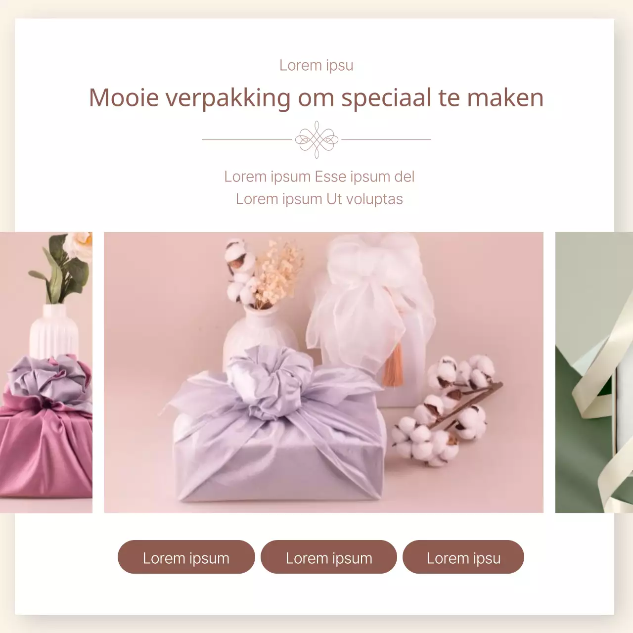 Elegante huwelijkscadeau advertentie op een ivoren achtergrond