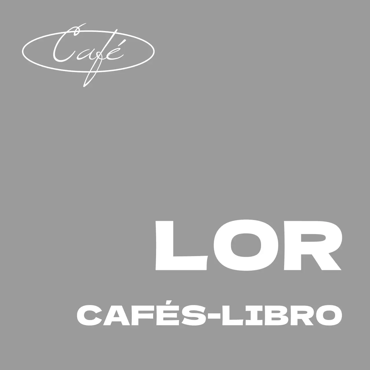 Sencillo rótulo de escaparate con texto vintage en blanco y negro y líneas circulares.