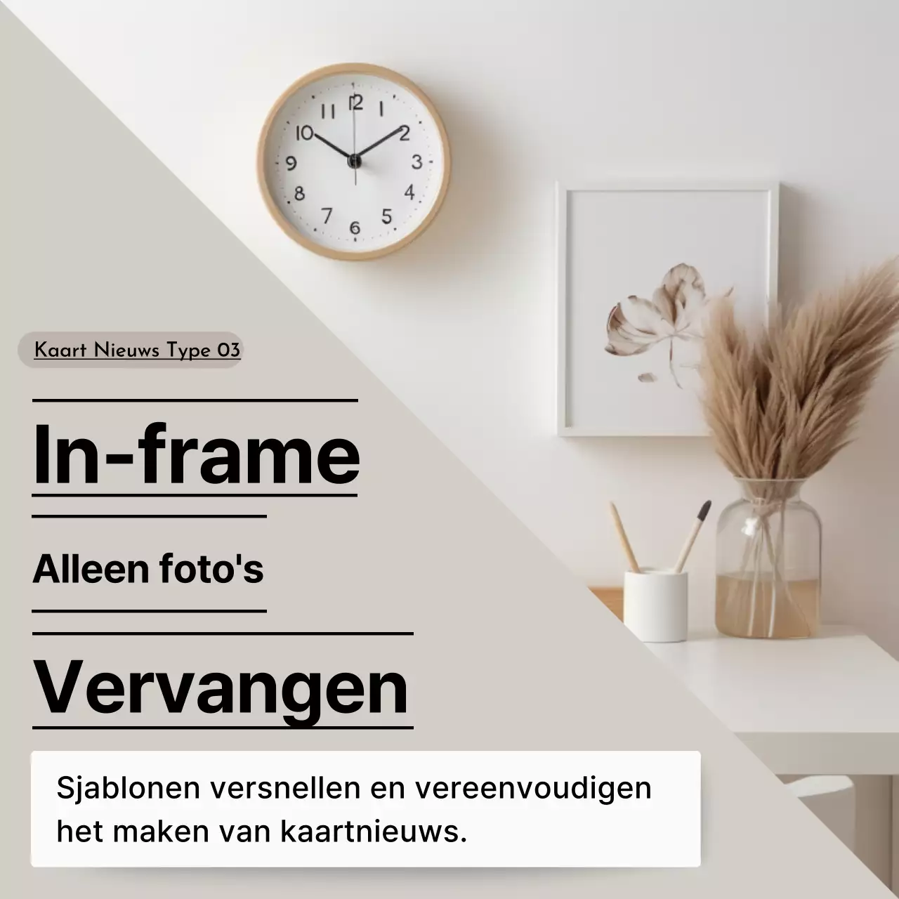 Eenvoudig groen en wit fotolijstje voorstel