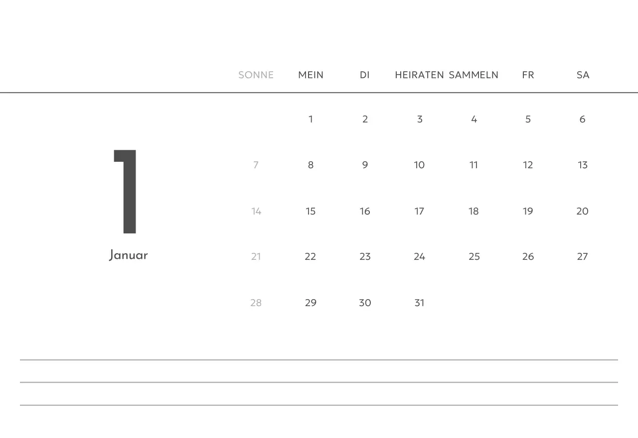 Ein Fotokalender mit klarem, urbanem Charakter