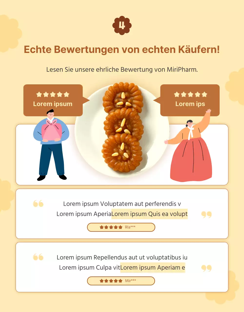 Informationen zu Obon-Geschenken in niedlichem Gelb und Braun