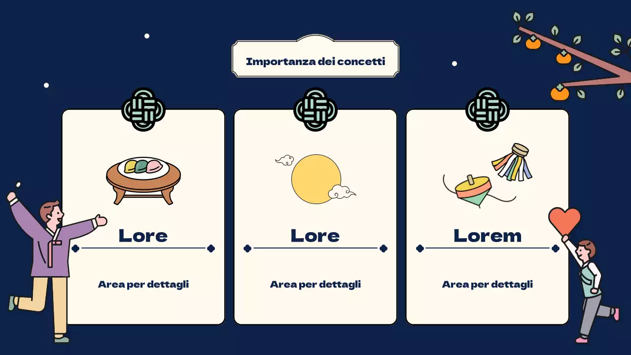 Introduzione al concetto di atmosfera colorata e carina dell'illustrazione Obon