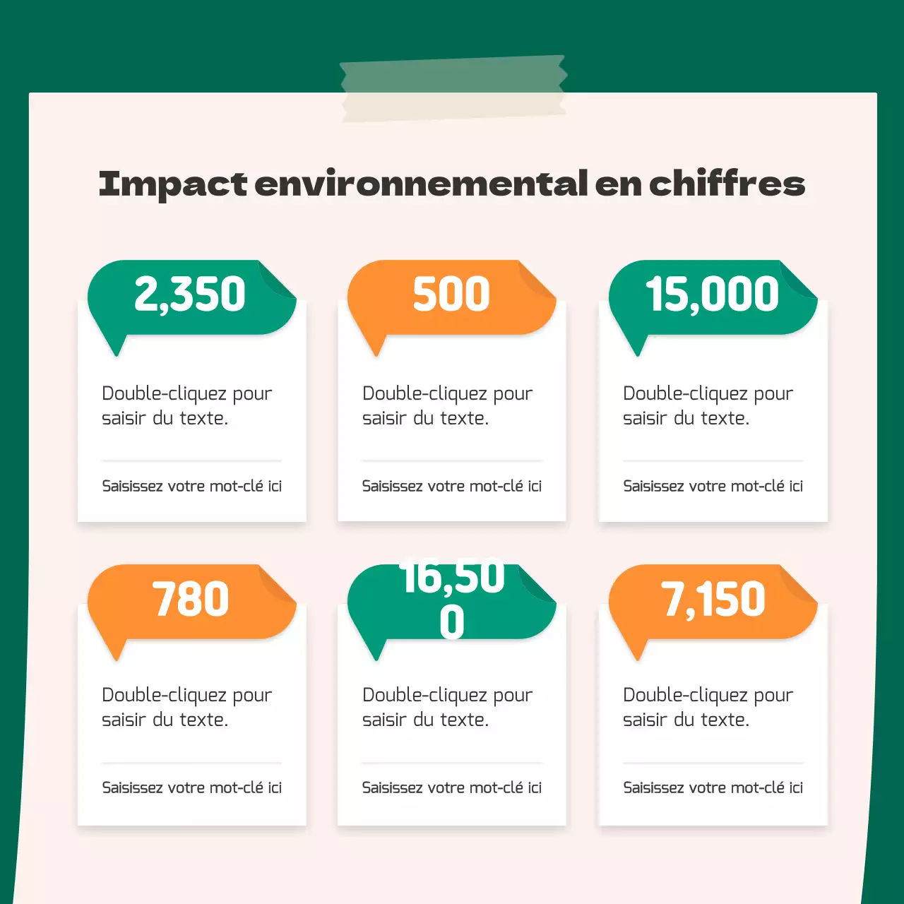 Un joli concept d'autocollant orange et vert pour l'environnement CardNews
