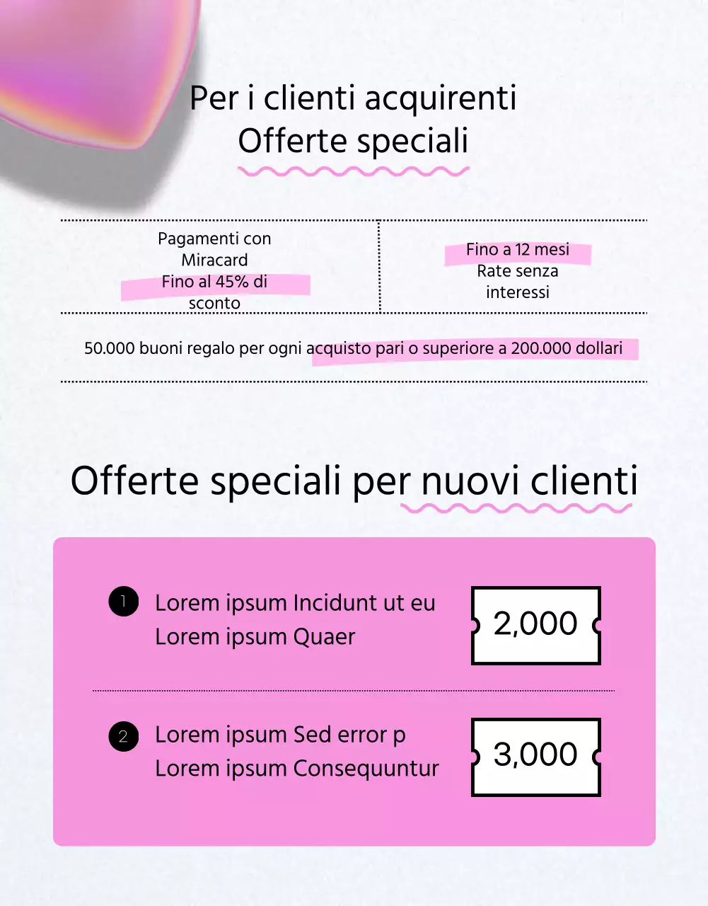 Evento di ritorno a scuola con cuori 3D neri e rosa