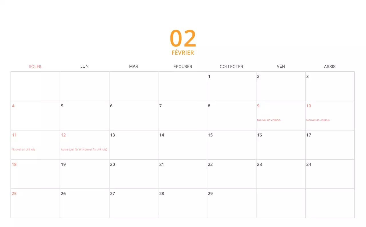 Calendrier de bureau illustré vert sur le thème de la famille