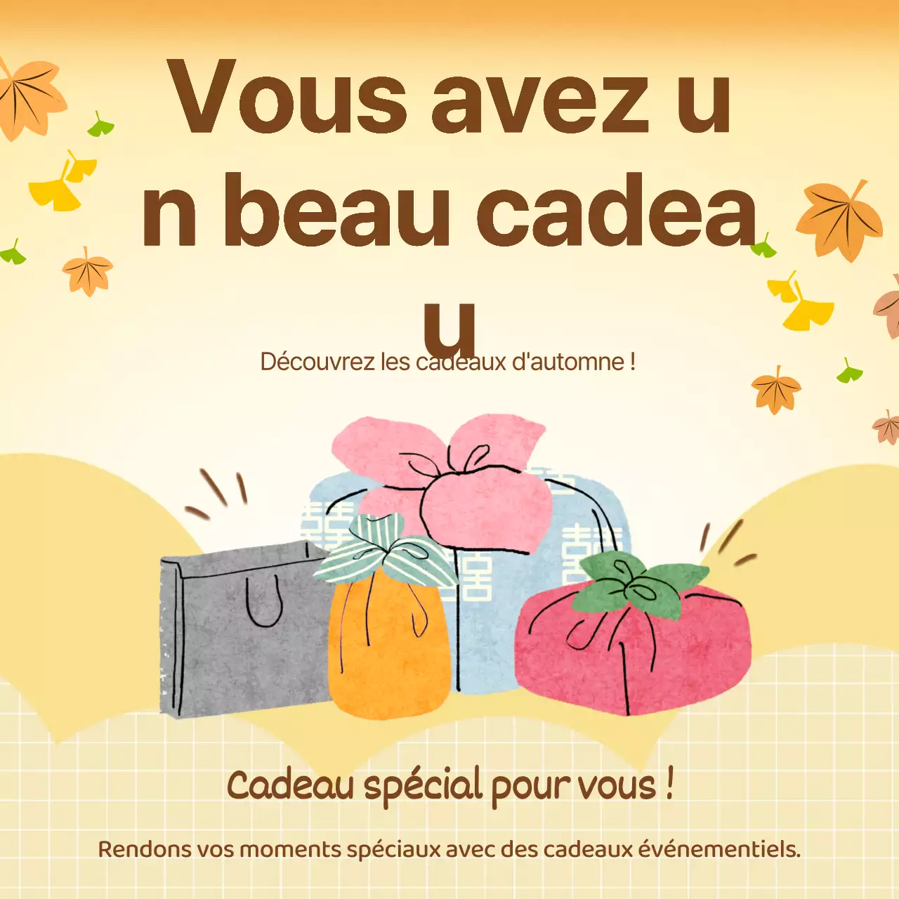 Orange Oriental EventAnnonce de cadeau