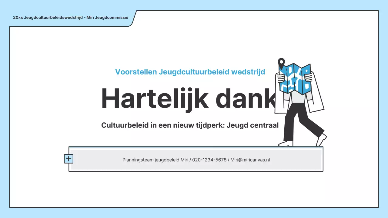 Een beleidsvoorstel met een strakke illustratie in lichtblauw en een indexpuntvorm.