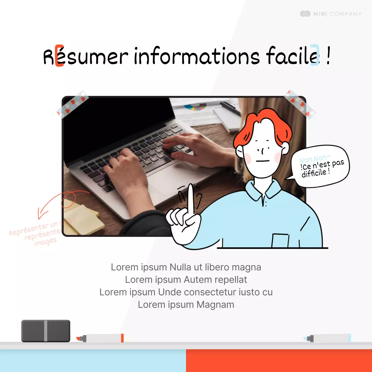 Expliquer comment faire un joli résumé en bleu clair et blanc