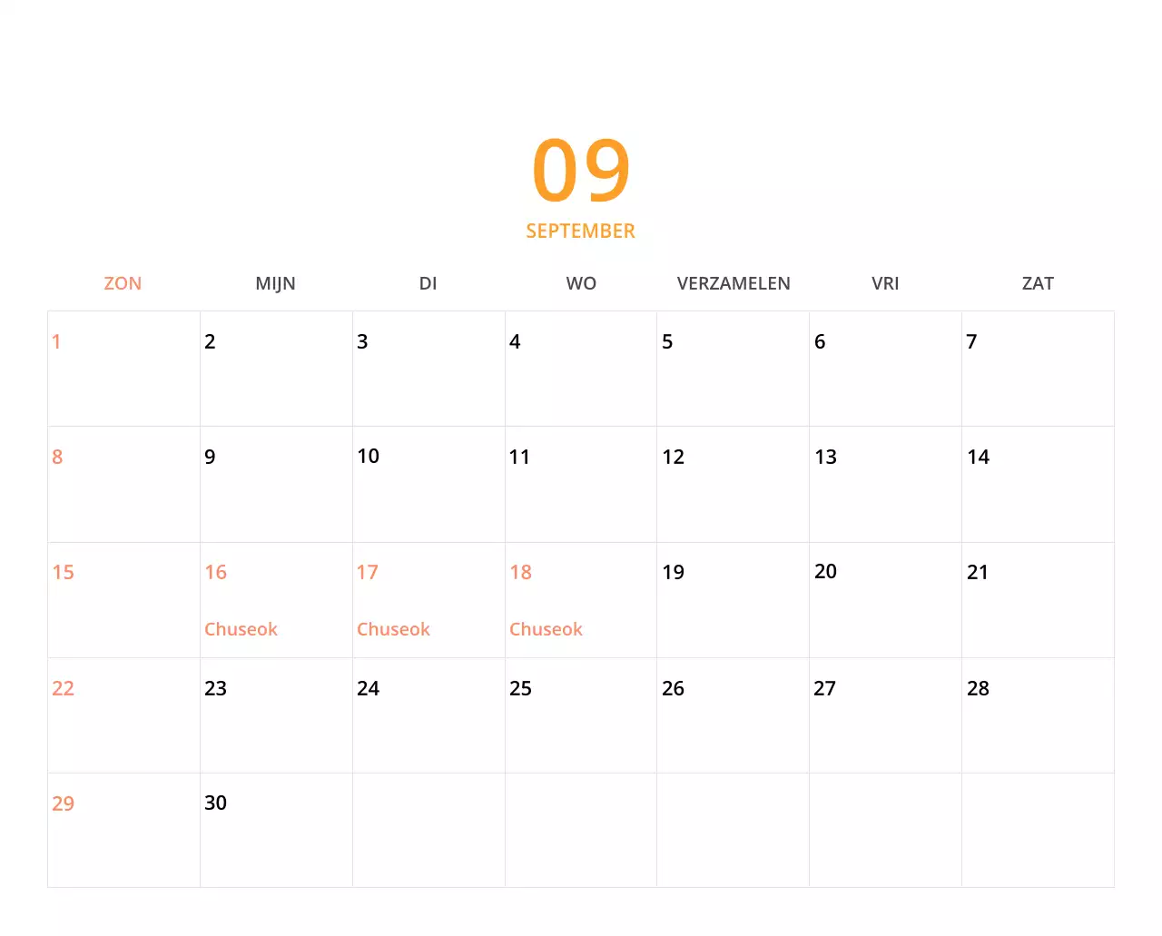 Schattige geïllustreerde groene bureaukalender met familiethema