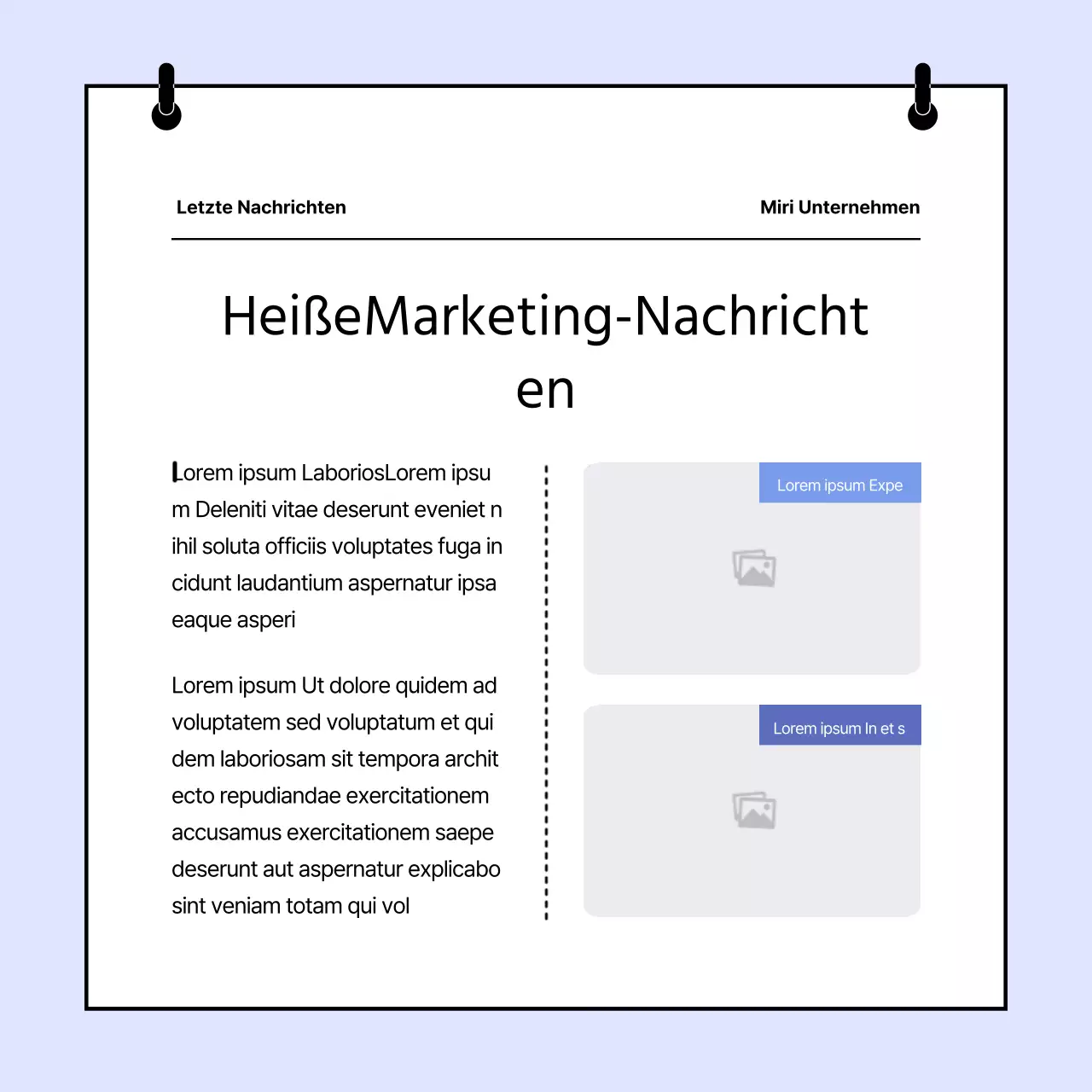 Blue's Simple Marketing Newsletter Bericht