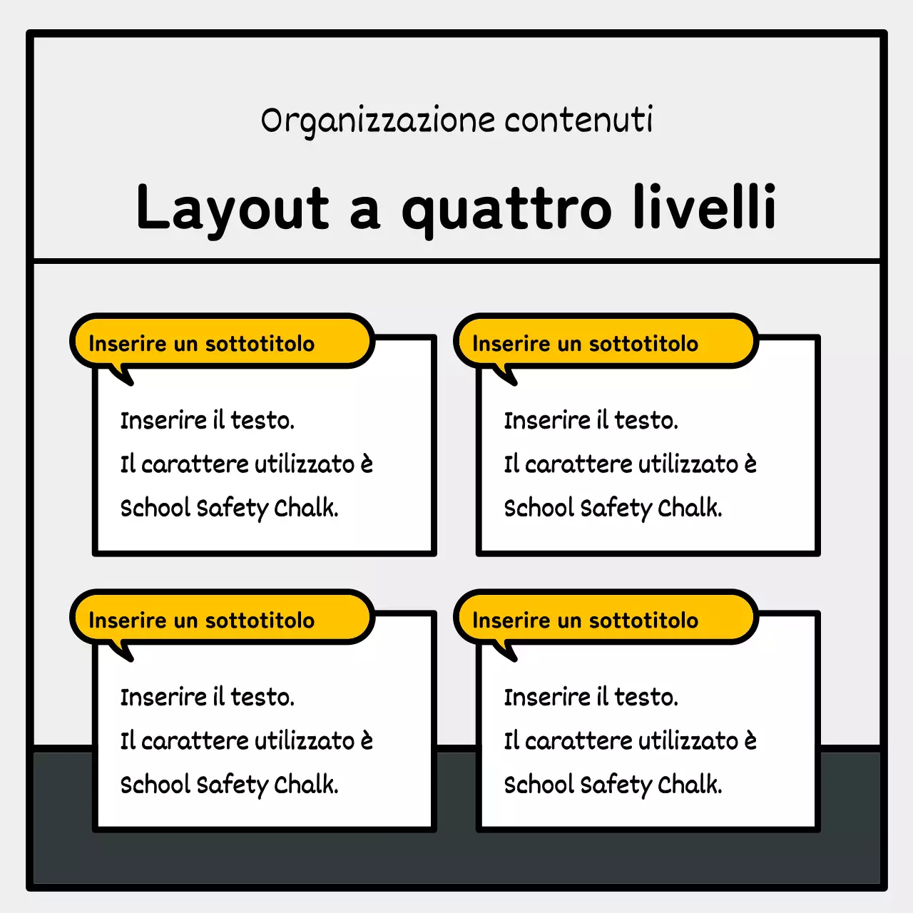 Illustrazione essenziale e simpatica con accenti blu, rossi e gialli