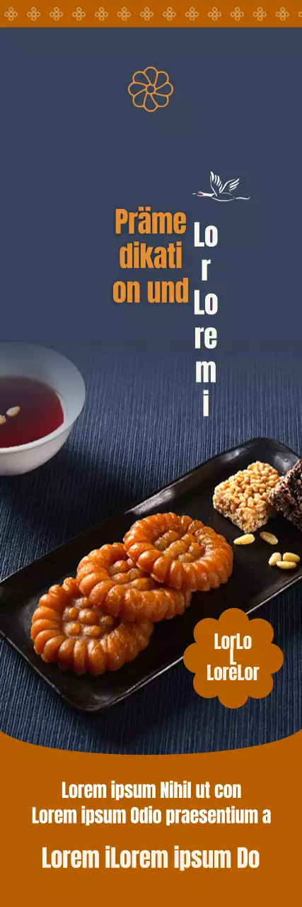 Traditionelle Chuseok-Geschenke aus marineblauer und brauner Medizin und Informationen zum Vorverkauf