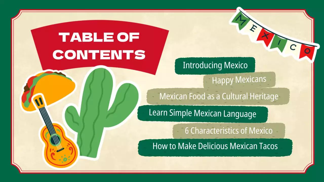 그린 컬처럴 멕시코 가이드 프레젠테이션