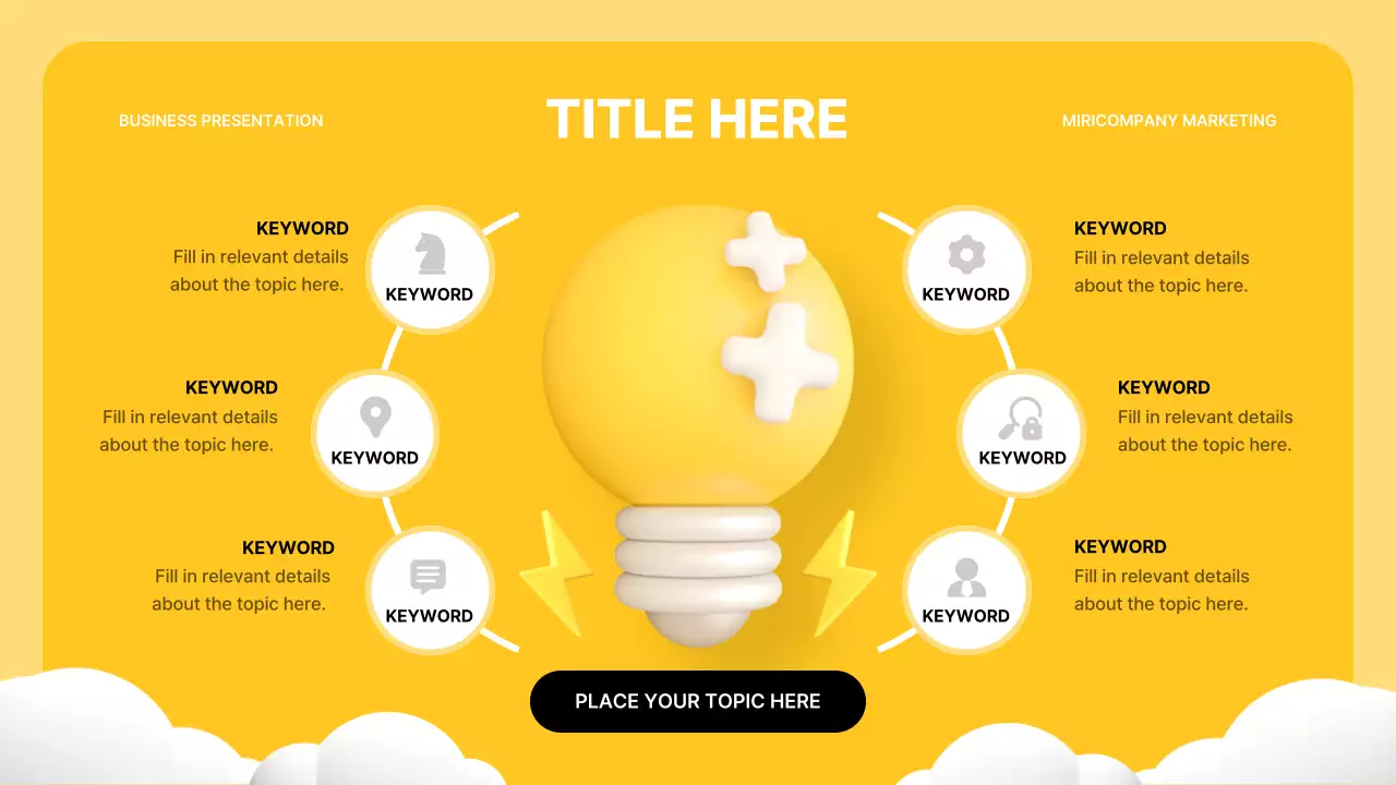 노란색 모던 비즈니스 프레젠테이션