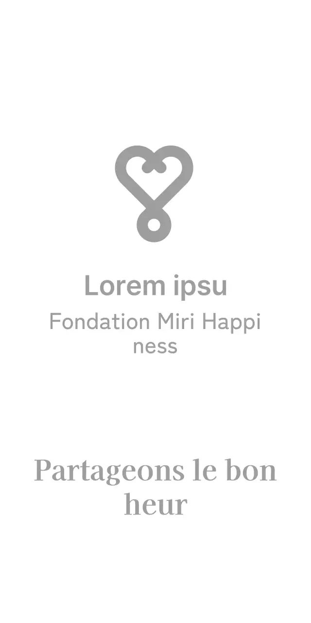 Fondation du bonheur avec un logo illustré d'un cœur pour une sensation de douceur et de chaleur