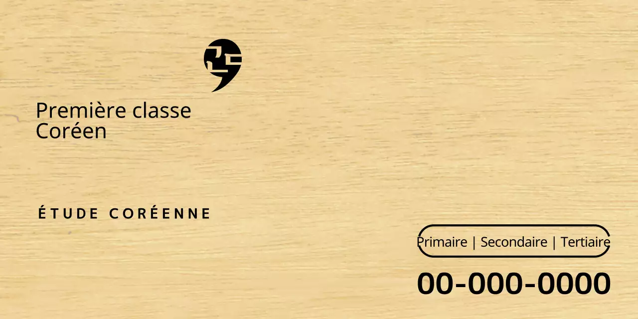 Conception d'une école de langues avec un logo noir et simple