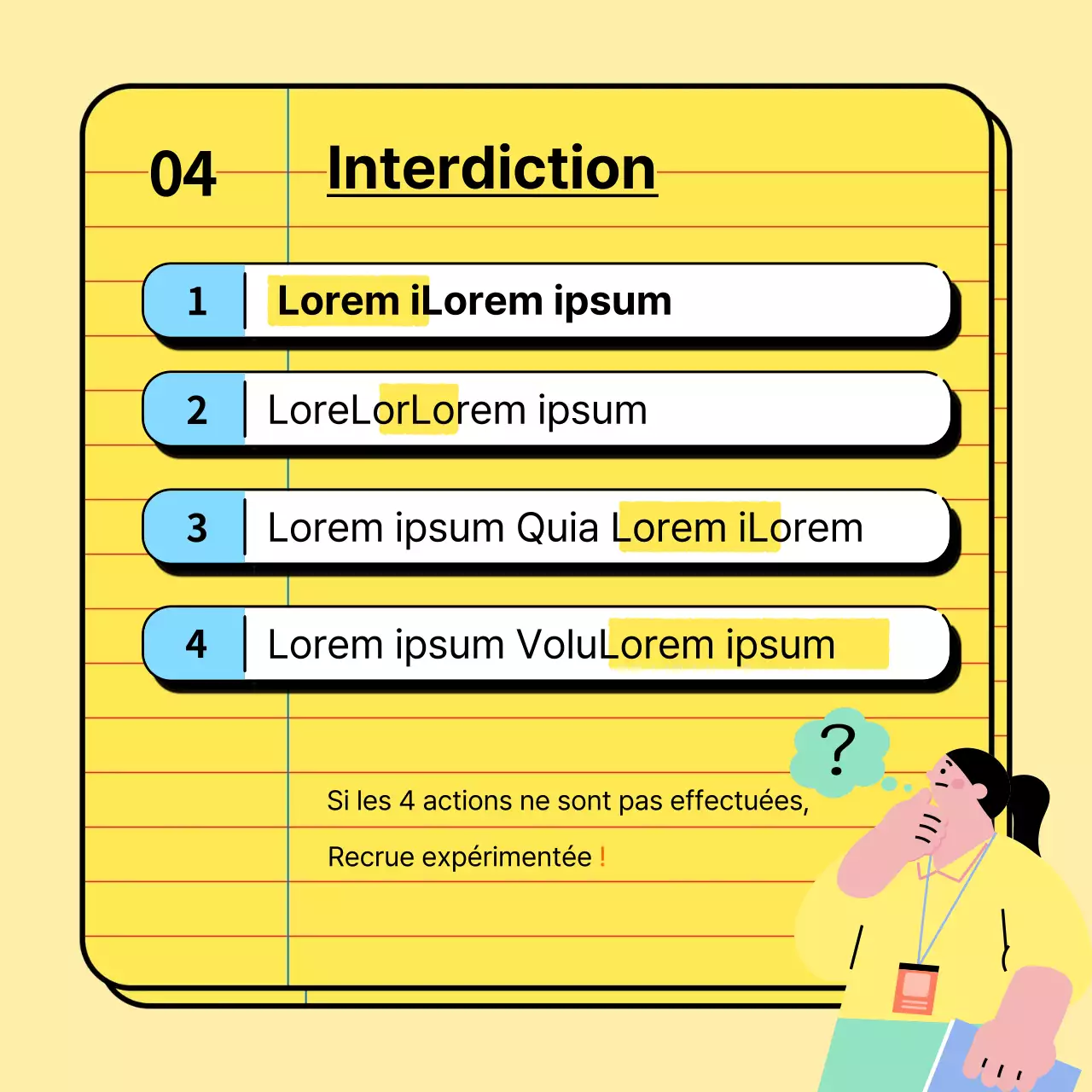 Conseils de base et branchés sur la vie de l'entreprise pour les nouveaux embauchés, en jaune et bleu clair Matériel de formation