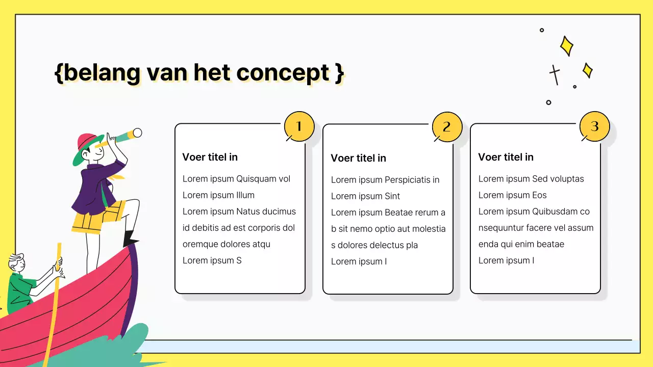 Conceptvoorstellen geïllustreerd door schattige Elo pastelkarakters