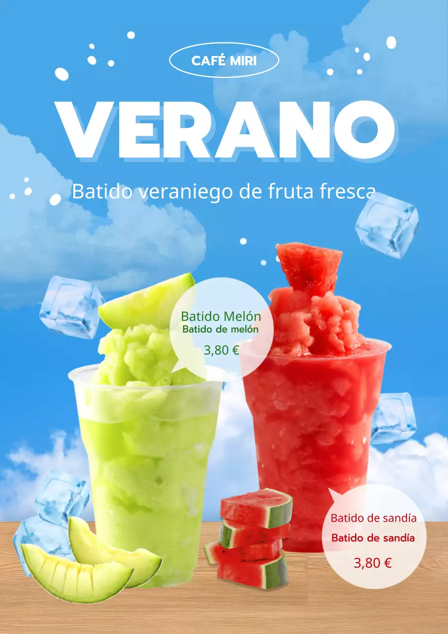 Presentamos coloridas y refrescantes bebidas de verano