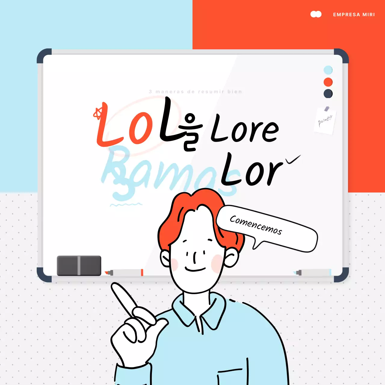 Explica cómo hacer un bonito resumen en azul claro y blanco