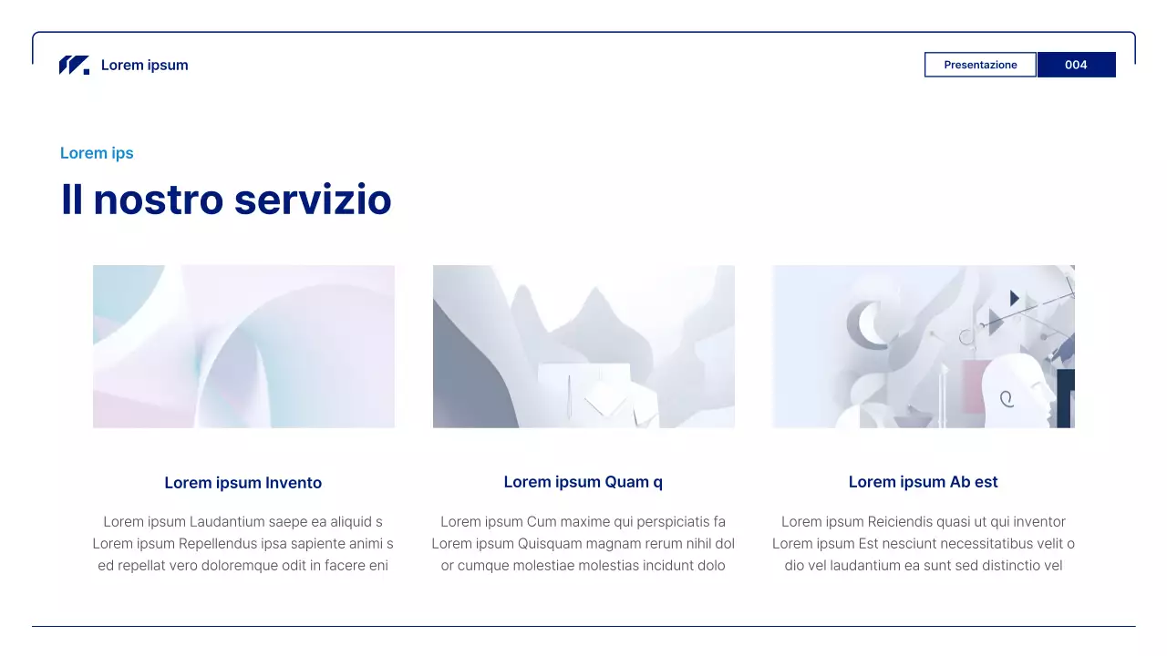 Relazioni aziendali geometriche in blu