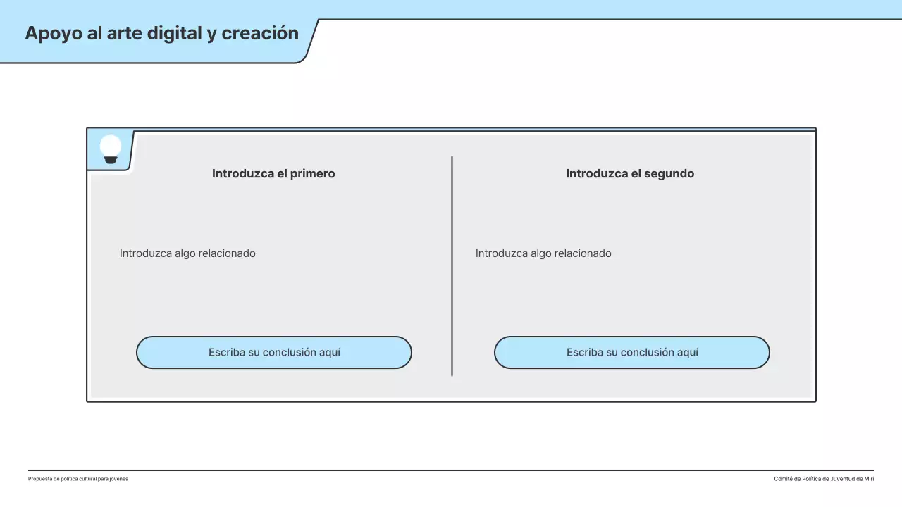 Una propuesta política con una ilustración limpia en azul claro y forma de punto índice.