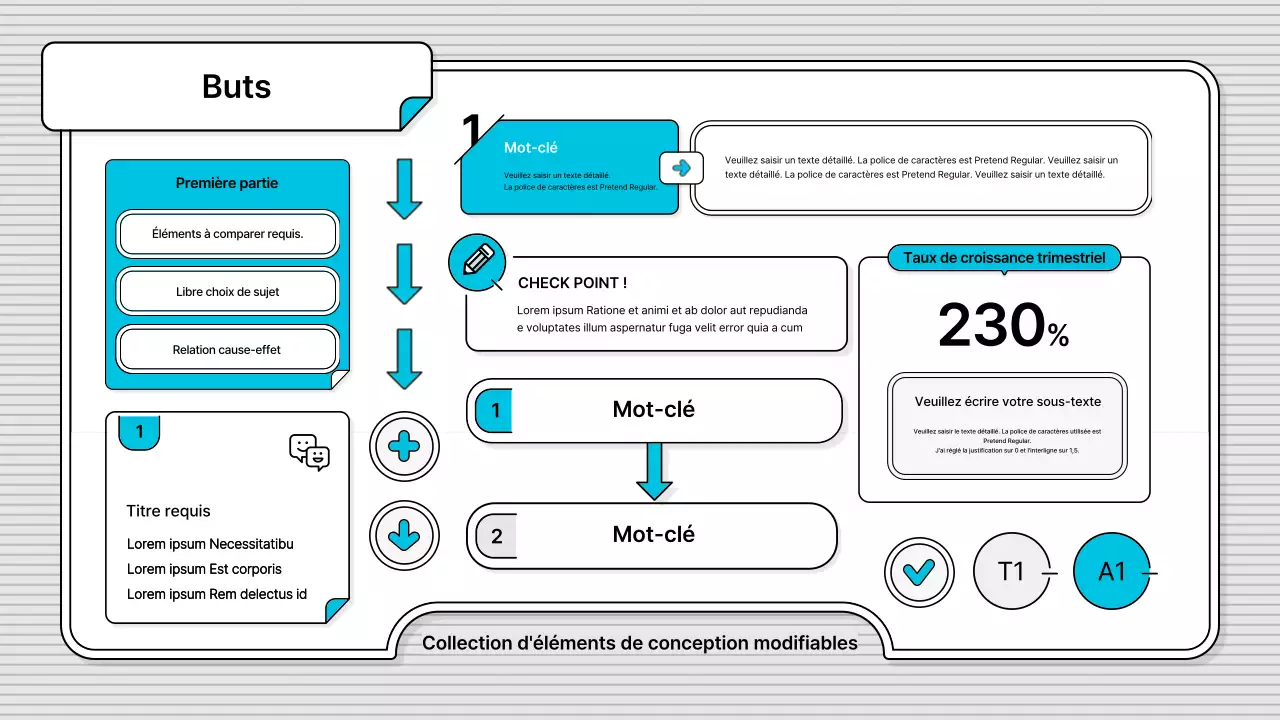 Le style d'illustration de base de Blue, facile à éditer, pour les entreprises