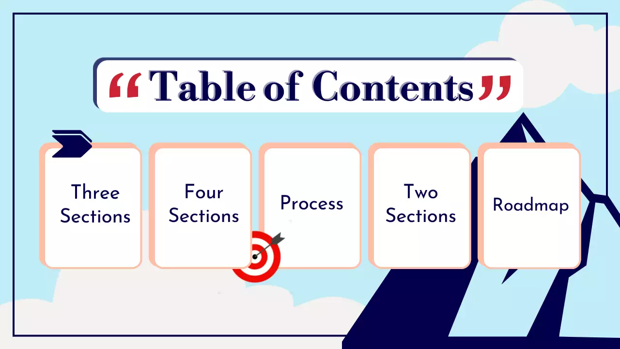 Navy and Sky blue trendy Goals and Objectives Planner