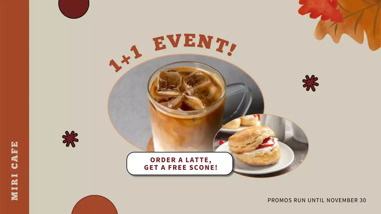 베이지 및 브라운 미니멀 샵 광고 플래너