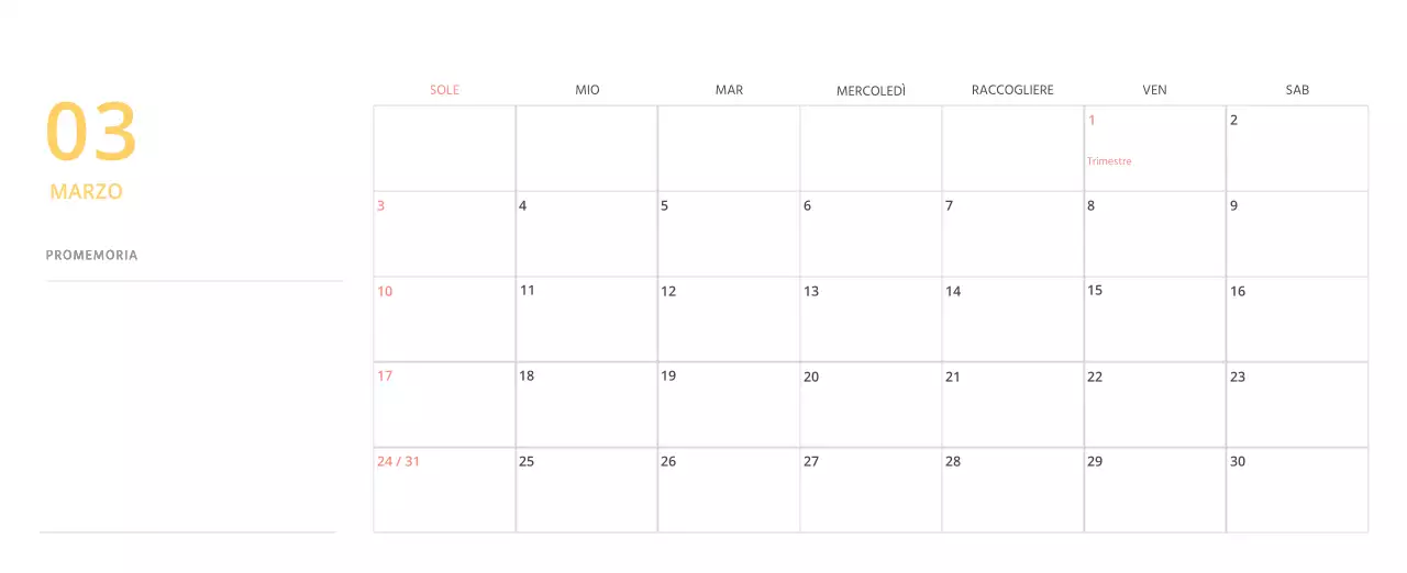 Simpatico calendario da tavolo illustrato verde a tema famiglia