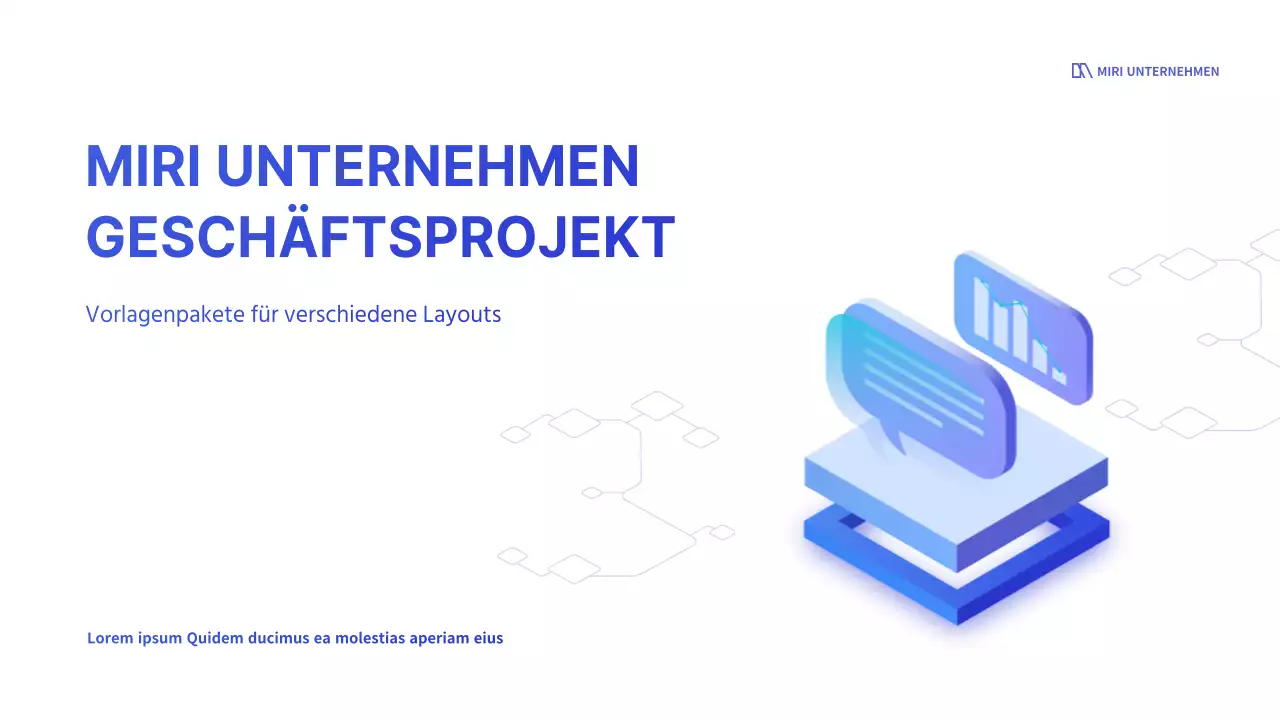 Weiß und Blau für einen klaren Business-Look