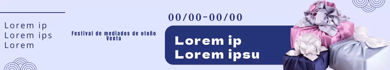 Banner de rebajas de invierno con texto azul marino sobre fondo morado