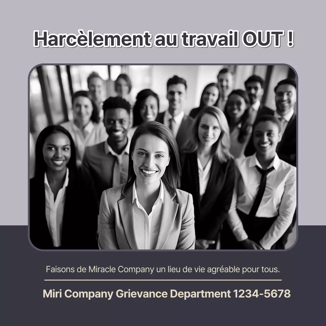 Un guide pour dénoncer le harcèlement au travail en marine et gris vintage