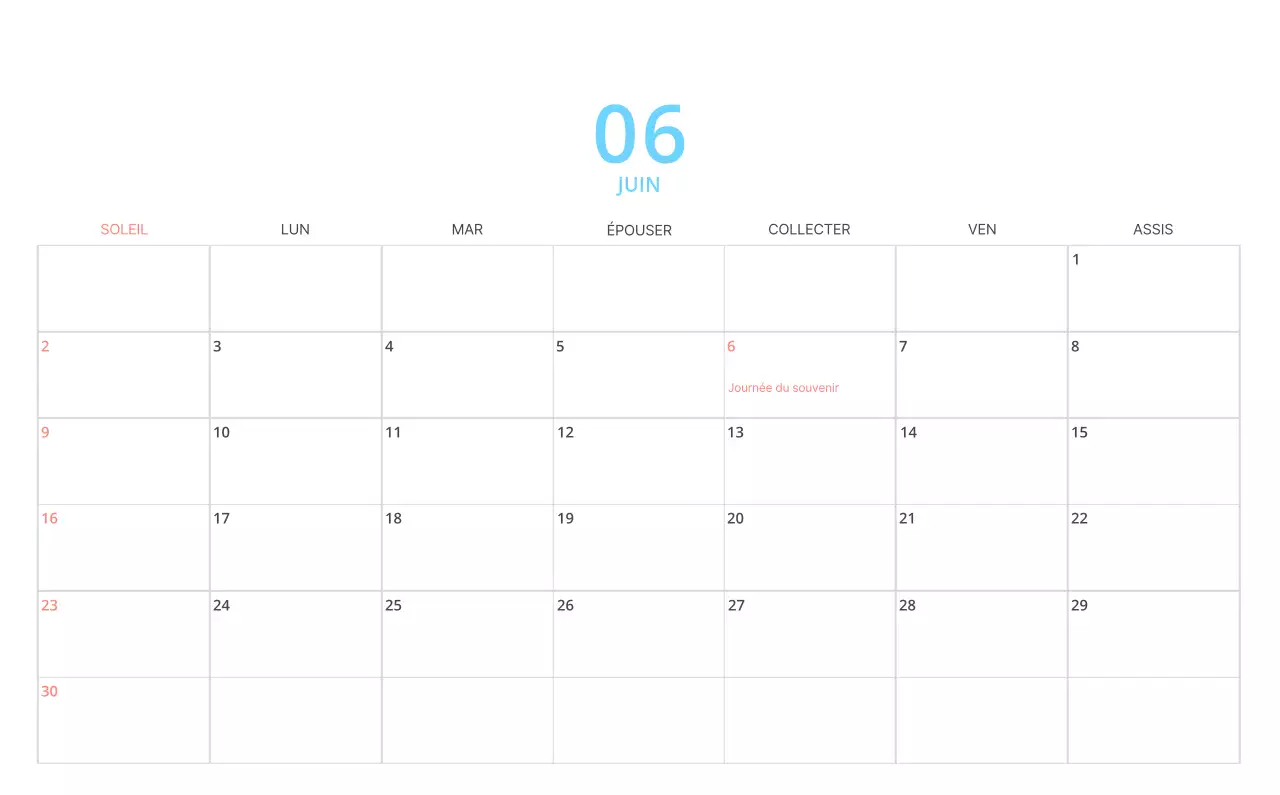 Calendrier de bureau illustré vert sur le thème de la famille